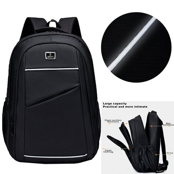 RKSTN Student Schoolbag Reflective Strips Computer Backpack Student Backpack Large Capacity Multi-compartment Outdoor Travel Backpack