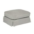 thumbnail image 2 of 18" Gray Fabric Elegant Sunset Trading Horizon Slipcovered Comfortable Ottoman, 2 of 2