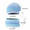 thumbnail image 3 of Wmkox8yii USB Heating Scarf Hat Set For Women Heated Beanie Hat and Neck Warmer Set 2-in-1 Warm Scarf Pom Knit Hat USB Heated Hat Scarf Set for Skiing Cycling, 3 of 8