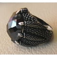 thumbnail image 3 of Black Onyx Mans Ring, Natural Black Onyx, December Birthstone, Eagle Claw, 925 Silver Ring, Birthday Gift, Heavy Mens Ring, Arabic Design, Ottoman Style Ring, Christmas, Turkey Mens Signet Ring, 3 of 6