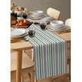 thumbnail image 3 of Table Runners 70 Inches Long Dress Scarves, Sage Green Grey Striped Farmhouse Coffee/Dining/Kitchen Table Decor, Holiday Table Runner, Horizontal Lines Simple Minimalist 13x70 Inch, 3 of 7