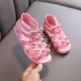 thumbnail image 2 of Roman Style Girls Summer Sandals Beach Sandals Outdoor Rubber Sandals Pink, 2 of 9