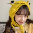 thumbnail image 3 of Worallymy Invierno Cálido Gorro de Punto Diseño de Dibujos Animados Gorro Adorable Mujeres Calientes Hip Hop Sombrero Accesorio para la Cabeza Amarillo Worallymy JD735815818, 3 of 7