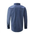 thumbnail image 3 of KBODIU Mens Corduroy Shirt Casual Button Down Long Sleeve Ribbed Fall Tops Slim Fit Casual Warm Turn-down Collar Shirts Men's Lightweight Corduroy Jacket with Flap Pockets, 3 of 6