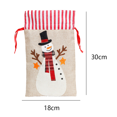 thumbnail image 2 of Pack Navidad Reno Santa Muñeco de nieve Bolsa de regalo de Navidad con cordón para suministros de fiesta de Navidad Ormromra CPB-SSW208-2, 2 of 5