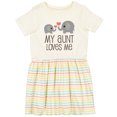 thumbnail image 3 of Inktastic My Aunt Loves Me Girls Toddler Dress, 3 of 5