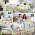 thumbnail image 5 of Queen 4 Piece Bedding Set Easter Egg Pink Bunny Ears Soft Breathable Duvet Cover and Pillowcase, Watercolor Floral Gradient Duvet Cover Set Bed Sheets for Bedroom Dormitory Guest Room, 5 of 9