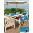 thumbnail image 5 of Outdoor Tablecloths with Umbrella Hole & Zipper, Blue Daisy Vase 60 x102 Inch Rectangle Tablecloths, Spring Floral Modern Art Waterproof Table Cloth, Patio/Pool/Picnic Table Covers, 5 of 8