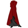 thumbnail image 2 of Lindreshi Plus Size Dresses for Women on Women's Loose Irregular Color Robe Sweatshirt Turtleneck Pullover Dress, 2 of 4