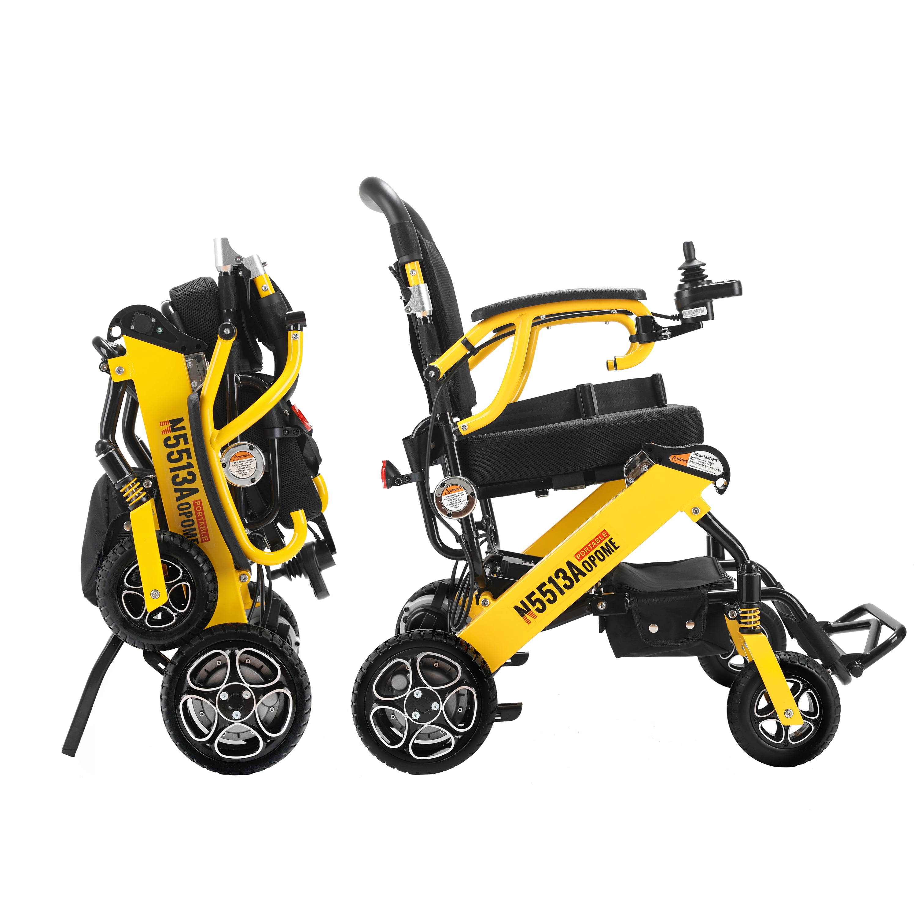 Opome Compact Electric Power Wheelchair, Motorized Wheelchairs for Home and Travel Use, Aviation