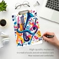 thumbnail image 3 of FORMRS Acrylic Clipboard with Low Profile Clip Standard A4 Letter Size, 12.5" x 9", Musical Pattern, 3 of 8