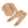 thumbnail image 4 of Baby Boy Girl Winter Clothes Toddlers Ribe Warm Rompers and Wrap Feet Pants Set, 4 of 7