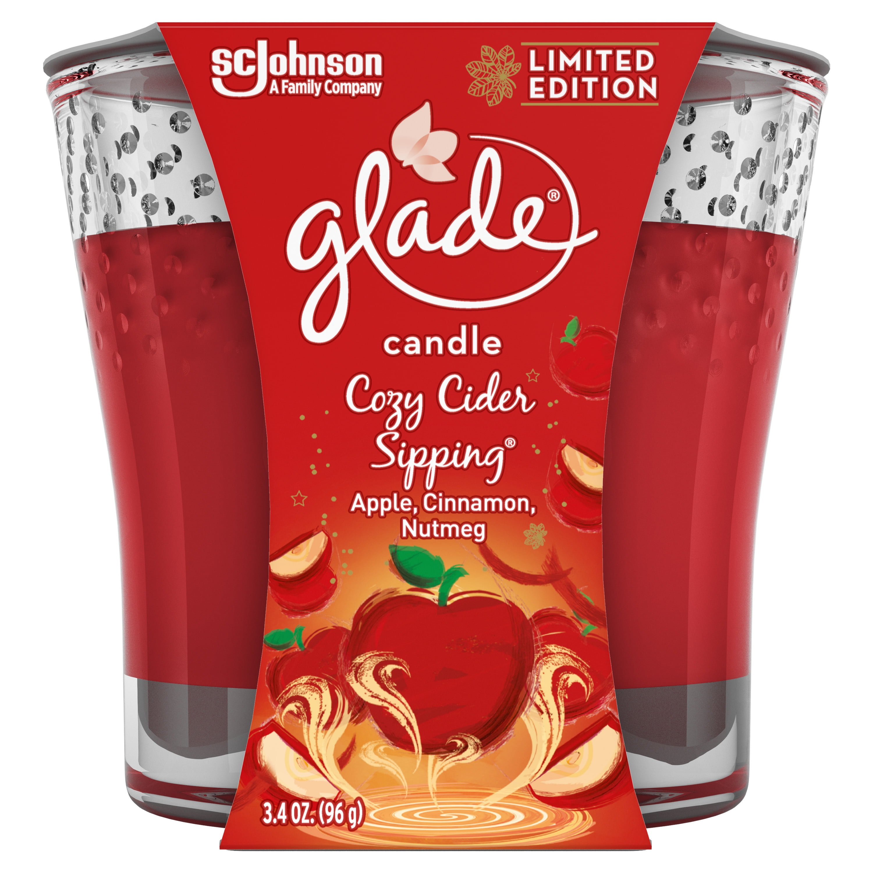 Glade Jar Candle Air Freshener, Cozy Cider Sipping, 3.4 oz Walmart