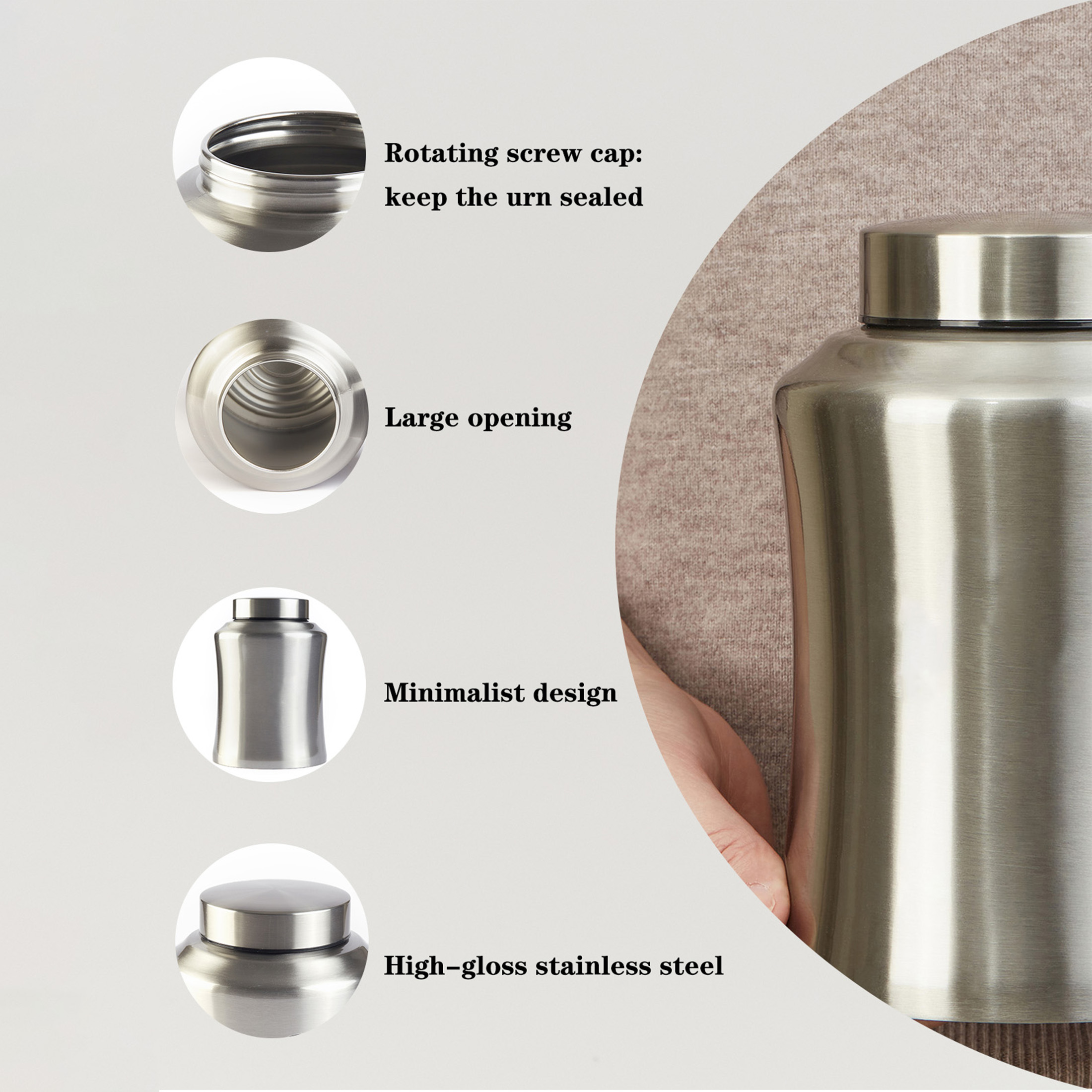 Urns for Ashes Adult Male Female Funeral Burial Keepsake Large Cremation Urns Human Remains Ashes