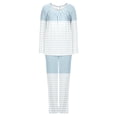 thumbnail image 6 of CLOISE Womens Pjs Sets Two Piece Casual Long Sleeve Sleepwear Shirts and Cozy Lounge Pants with Pockets PJ Set Comfy Color Block Plisse Striped Print Trendy Night Clothes, 6 of 6