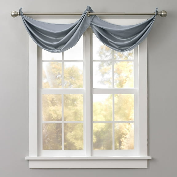 BrylaneHome BH Studio Room-Darkening Waterfall Grommet Valance