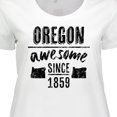 thumbnail image 4 of Inktastic Oregon Awesome Since 1859 Women's Plus Size T-Shirt, 4 of 5