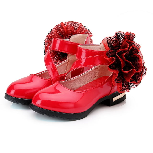 Zapatos para niños Zapatos de cuero para niñas Zapatos de princesa de primavera y otoño Zapatos negros de suela blanda para estudiantes de secundaria