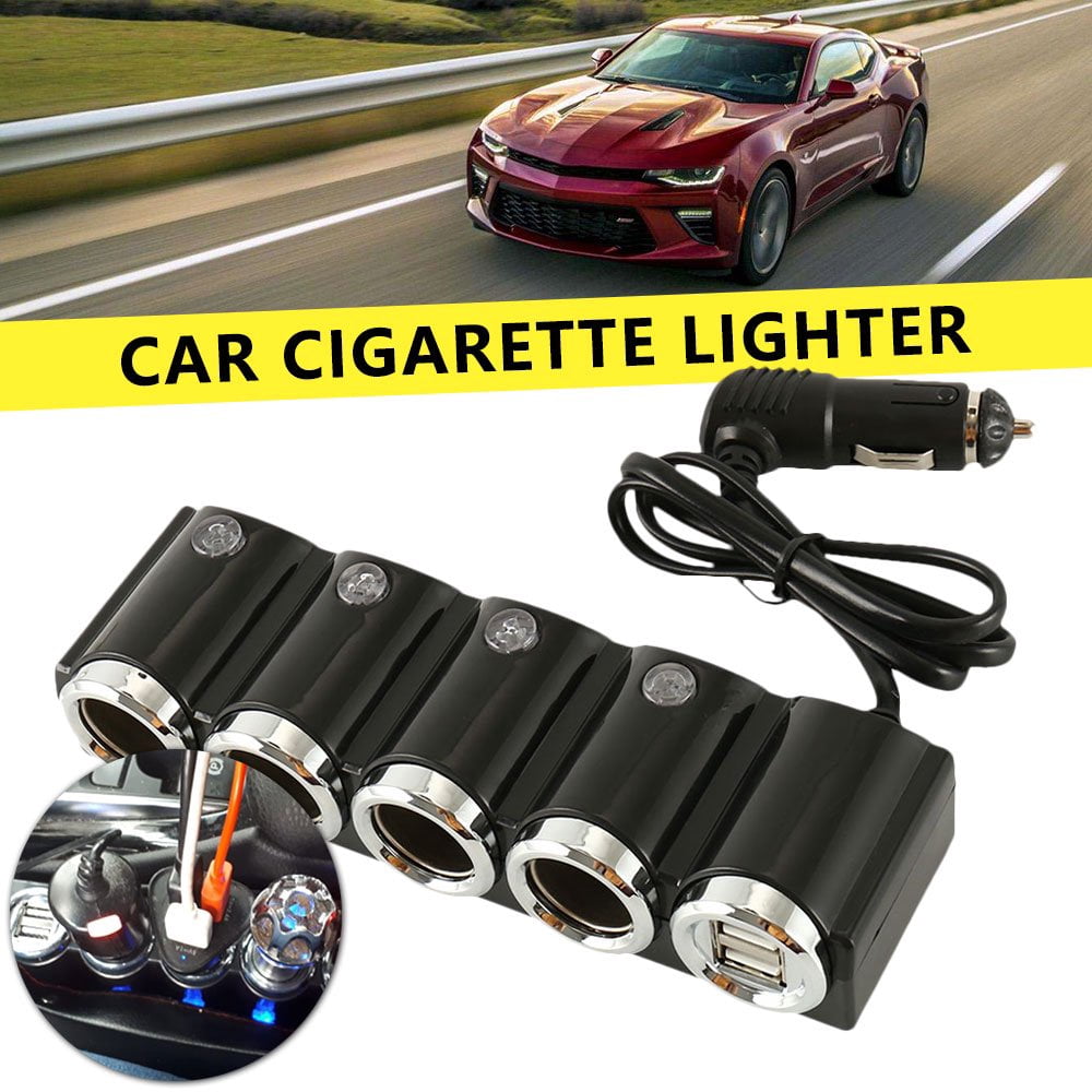 POINTERTECK Cigarette Lighter Adapter 12V/24V Car Charger Adapter with 2 USB Ports Multifunction Car Charger with power indicator LED for All Phones & Car Devices