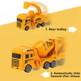 thumbnail image 6 of 13 Piece Pull Back Construction Vehicles Set, Crane Excavator Dump Truck Cement Mixer with Accessories, Educational Engineering Toy, 6 of 8