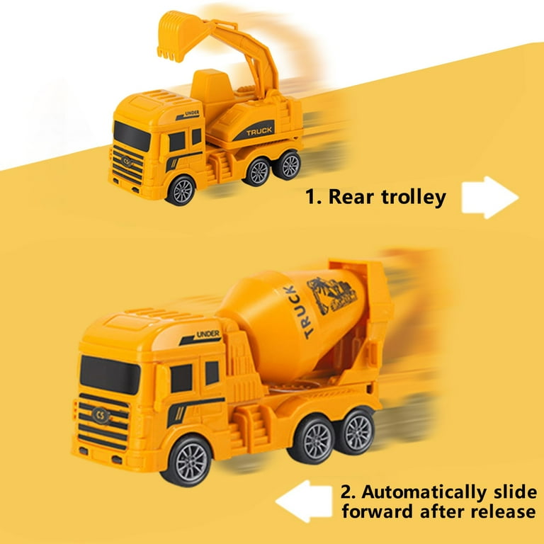 Clearance Toys under 5 kkbbma Construction Truck Toddler Toys Car Kids Construction Vehicles Playset Crane Excavator Dump Truck Cement