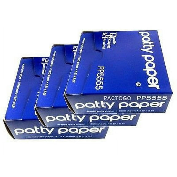 Durable Packaging 5.5" x 5.5" Hamburger Cheese Meat Patty Deli Waxed Paper Sheets 3 x 1000 Pack (Pack of 3000)