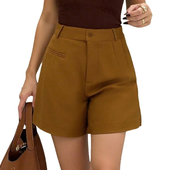 Summer Shorts for Women Casual Elastic High Waisted Comfy Lightweight Beach Shorts for Travel & Vacation