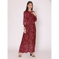 thumbnail image 2 of DressBerry Women's Printed Floor Length Georgette Dress Puff Sleeves Tiered Summer Wear Flared Maxi Dress, 2 of 7