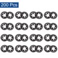 thumbnail image 3 of Unique Bargains 200 Pack Internal Tooth Star Lock Washers M3 Quick Speed Locking Washers, 65Mn Steel Starlock Push Nuts, 3 of 4