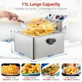 thumbnail image 5 of Soonbuy 10 L x 2 /10 Qts x 2 Deep Fryer, Adjustable Temperature Control, with Basket, 5 of 5