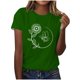 thumbnail image 1 of Tops de Ajuste Suelto para las Mujeres Sudadera Casual Impresa Manga Corta Cuello Redondo Superior, Poliéster, 1 of 4