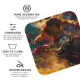 thumbnail image 3 of Pofeuu Colorful Bull Western Man Print Coasters for Drinks, 4Pack PU Leather Coasters, Bar Drink Coasters for Tabletop Protection, Furniture from Damage-Square, 3 of 6