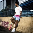 thumbnail image 2 of Baseball Lifestyle 101 Boys' Gradient Shorts Cotton Candy, 2 of 3