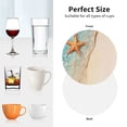thumbnail image 6 of Naloa Starfish On The Sand Beach Leather Coasters for Drinks, Durable Drink Coasters 4 Set for Tabletop Protection, Luxurious Home Décor and Housewarming Gift ( {designName})Round Shape, 6 of 6