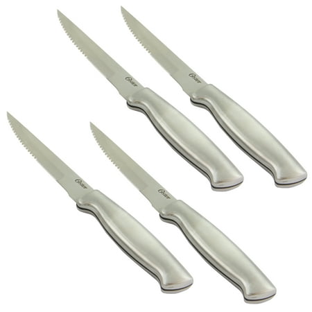 Oster Baldwyn 4 piece 4.5 inch Stainless Steel Steak Knife (Best Knife For Cutting Melons)
