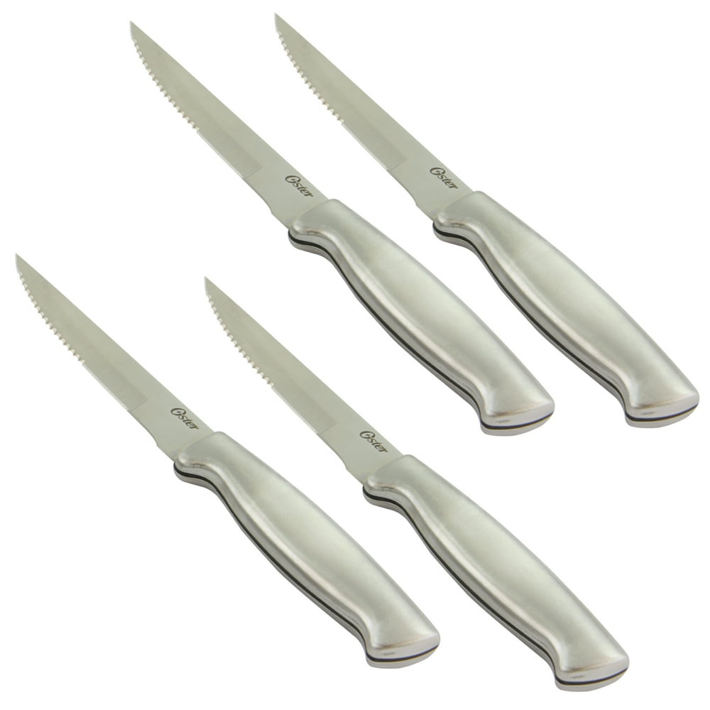 Oster Baldwyn 4 piece 4.5 inch Stainless Steel Steak Knife Set