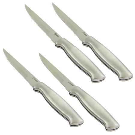 4 Inch Lockback Stainless Steel Knife - Oster Baldwyn 4 piece 4.5 inch Stainless Steel Steak Knife Set