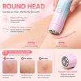 thumbnail image 4 of JUUTREN 2-in-1 Bikini Trimmer for Women, Rechargeable Electric Razor & Dual-Head Shaver for Bikini, Face, Body & Legs, IPX7 Waterproof, Wet & Dry（ Pink-Blue Gradient）, 4 of 8