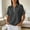 Dark Gray, variant on Women Waffle Tops Quarter Zipper Short Sleeve V Neck Collared T Shirts Dressy Casual Textured Pullover