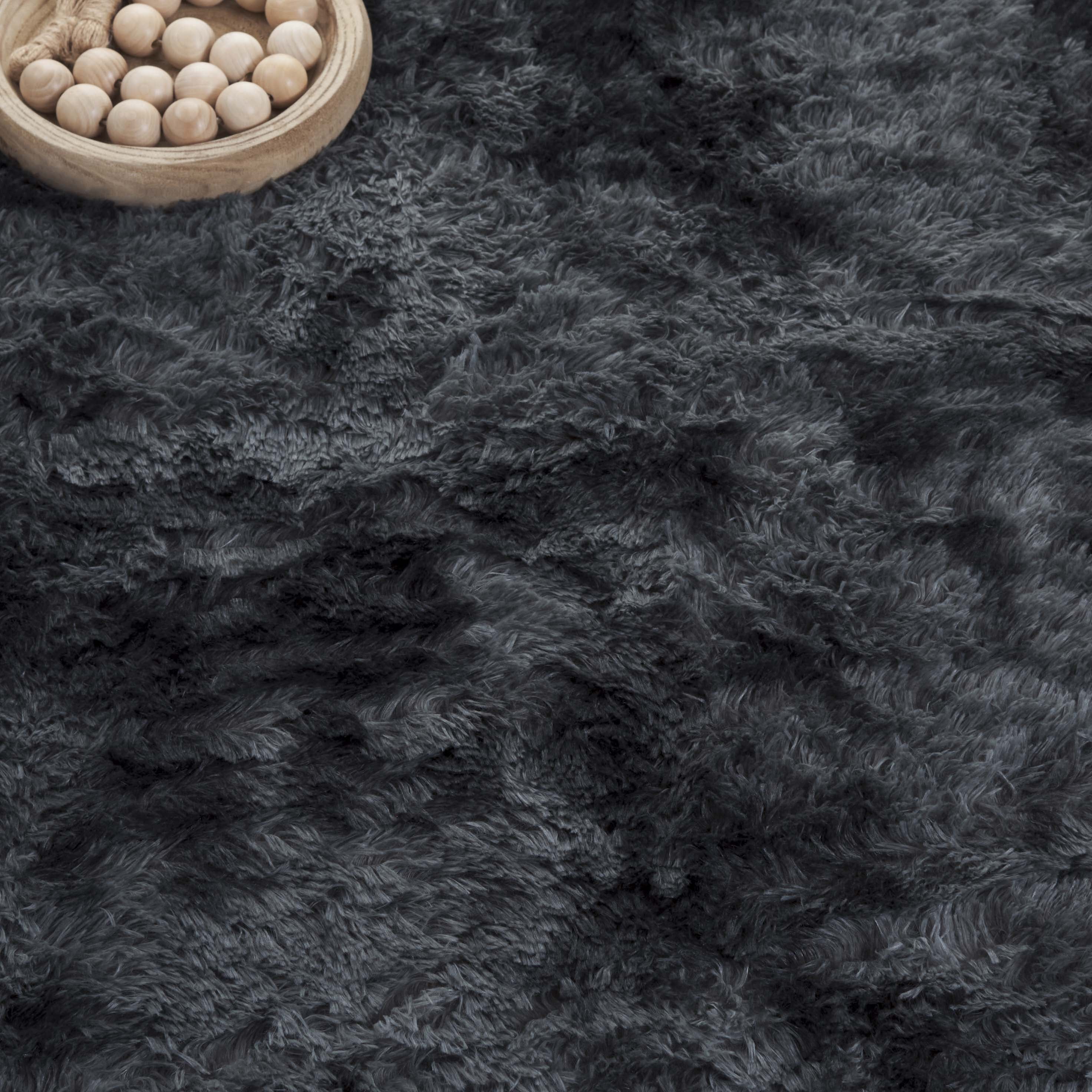 SAFAVIEH Rainbow Jaki Abstract Shag Area Rug, Dark Gray, 5' x 7'