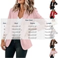 thumbnail image 3 of Women's Solid Lapel Blazer Jacket, Long Sleeve Button Front Suit Coat with Pockets, Casual Business Outerwear Pink XL(XL), 3 of 6