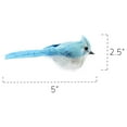 thumbnail image 6 of Blue Jays Artificial Birds (6-Pack); Imitation Feathered Blue and White Birds for Wreaths, Christmas Ornaments, Flower Arrangements and More, 6 of 7