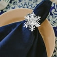 thumbnail image 6 of 12PCS Christmas Napkin Rings Decoration, Rhinestone Elk Snowflake Silver Napkin Rings Holders for Wedding Birthday Party Dinner Supplies, 6 of 7