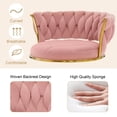 thumbnail image 4 of Juego de 4 taburetes de bar VECELO con altura de mostrador ajustable, color rosa, 4 of 7
