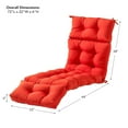 thumbnail image 6 of Greendale Home Fashions Salsa Red 72 x 22 in. Outdoor Chaise Lounge Chair Cushion, 6 of 8