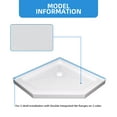thumbnail image 4 of Pivot shower door, with 1/4" tempered glass , 34.75 in. x 72 in. Frameless Neo-Angle Pivot Shower Enclosure in Chrome., 4 of 7
