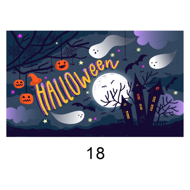 Banner de decoración de Halloween Fondo de fiesta Fondo de cabina de fotos de Halloween Wmkox8yii fhajkh2969