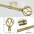 thumbnail image 2 of shiyou-Gold Tringles à Rideaux 84-120 Pouces, Ensemble de Tringles Réglables avec Embouts de Cage Torsadée, Tringle à Rideaux Robuste de 5/8 Pouces de Diamètre pour Patio Extérieur, Porte-Fenêtre Coulissante, Diamètre 5/8 Pouces, 2 of 4