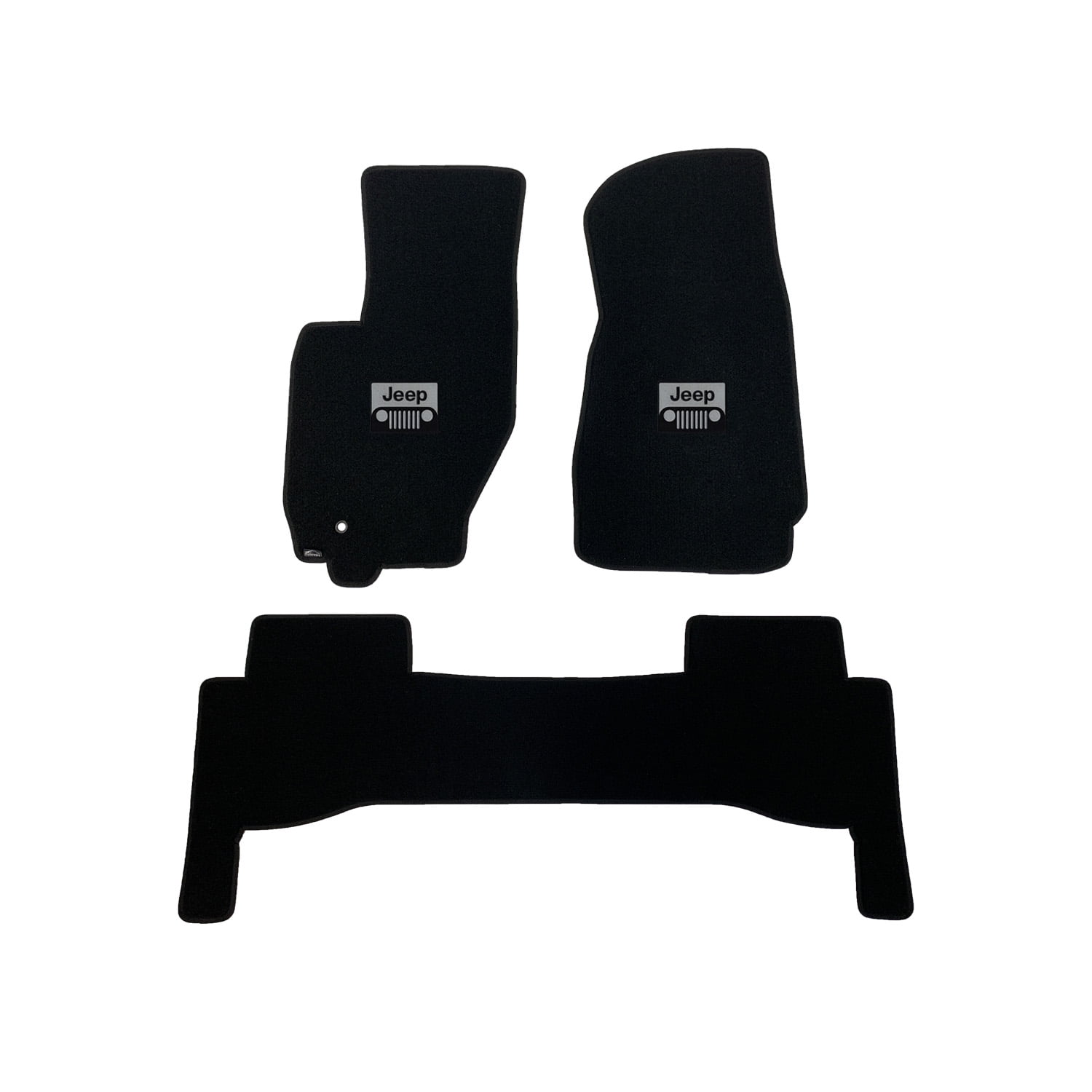 Lloyd Mats Custom Fit Floor Mats for Jeep Commander 20062010 LogoMat 3Pc Set Black