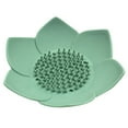 thumbnail image 4 of MLINS 1PC Flower Shaped Silicone Soap Dish Creative Petals Design Draining Soap Holder Solid Storage Tray for Home Bathroom Toilet Use Green, 4 of 8